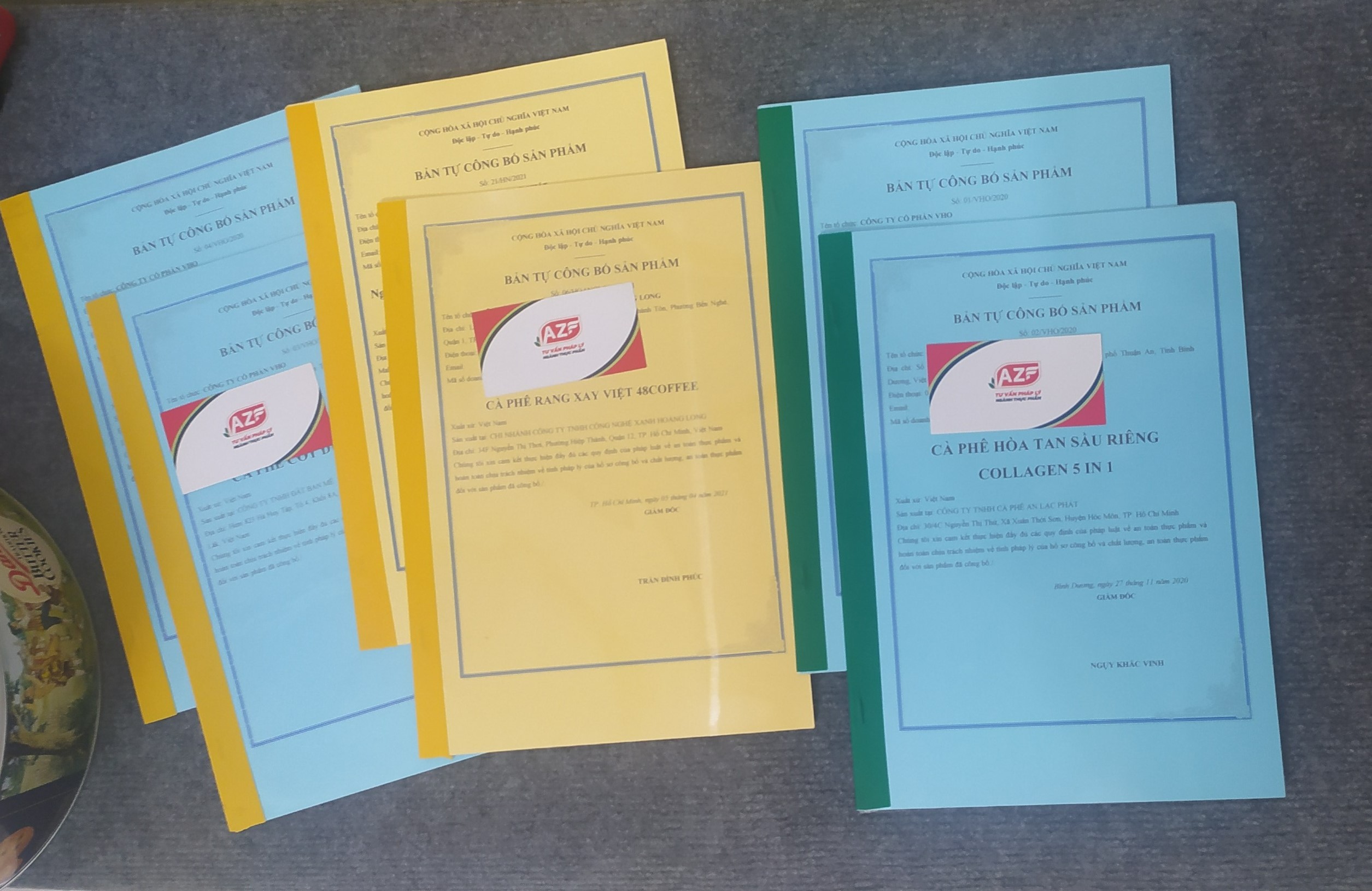 Các bộ hồ sơ Tự công bố sản phẩm AZF đã thực hiện cho khách hàng