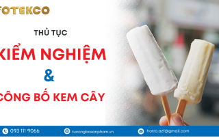 kiểm nghiệm và công bố chất lượng kem cây
