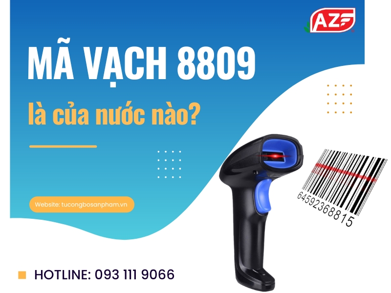 Mã vạch 8809 của nước nào?